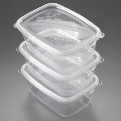Tapas Y Cubiertas>Juego 3 Recipientes Rect. Plástico 1.2L