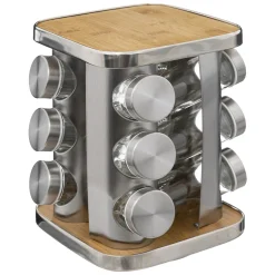 5five Cajas Y Frascos>Juego 12 Tarros P/Especias C/Soporte