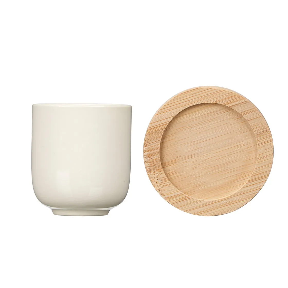 Tazas Y Tazones>Juego 4 Tazas De Café Base Bambú