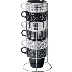 secret d'gourmet Tazas Y Tazones>Juego 6 Tazas De Cerámica Etnic 26Cl