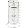 secret d'gourmet Tazas Y Tazones>Juego 4 tazas HAPPY con soporte 22cl