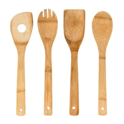 5five Utensilios Para Servir>Juego 4 Utensilios De Cocina De Bambú