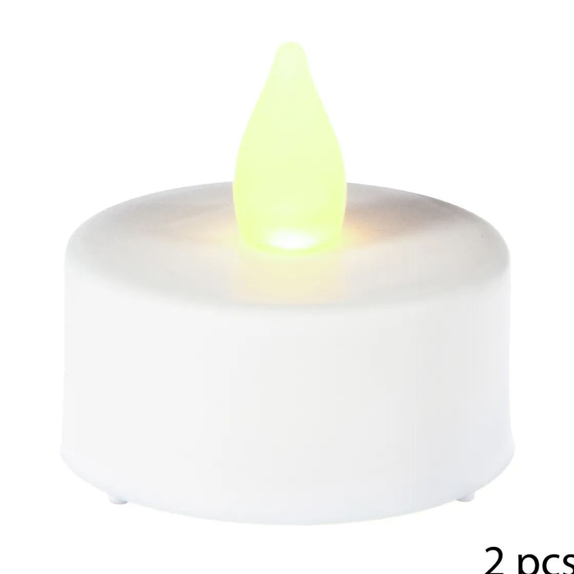 atmosphera Lámparas De Mesa>Juego 2 Velas Tealight Led 3.8x4Cm