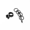 Varillas Y Accesorios>Juego De 8 Anillas Con Pinzas D20 Negro