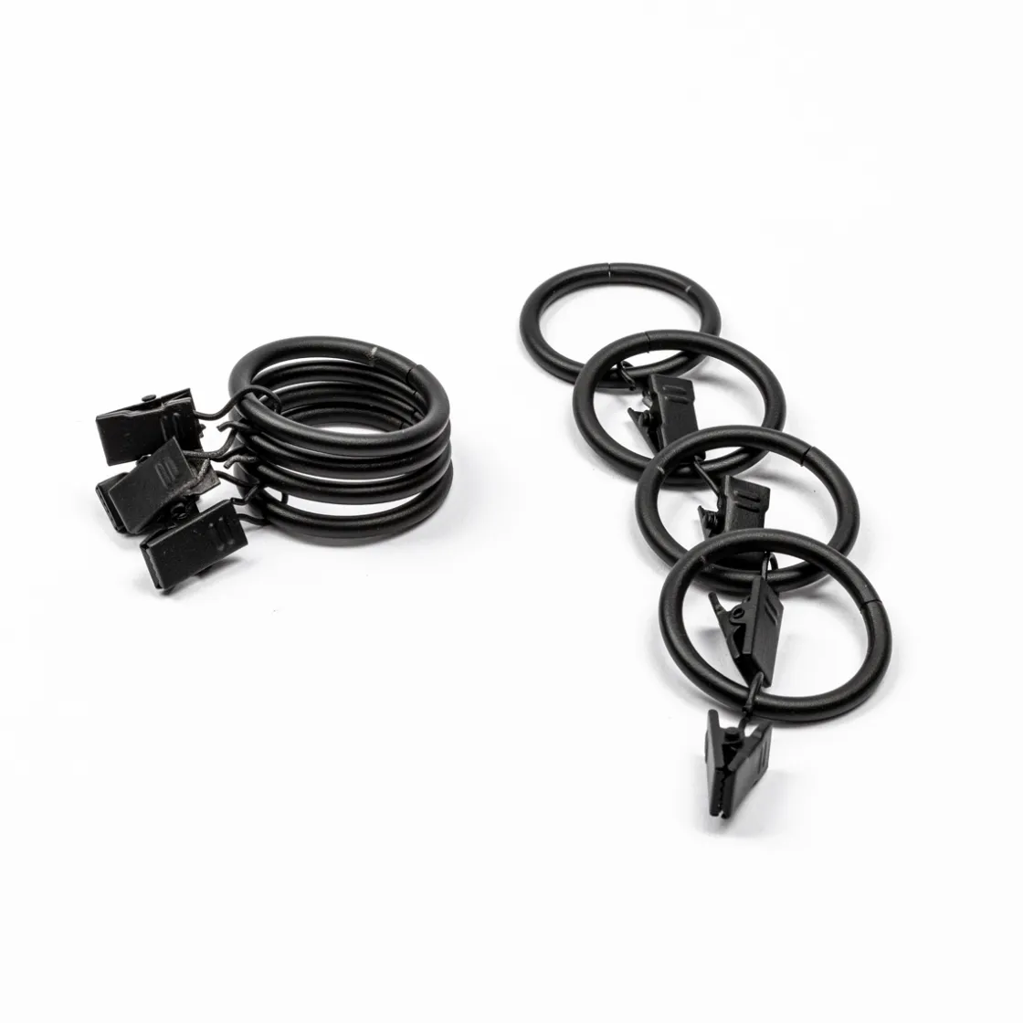 Varillas Y Accesorios>Juego De 8 Anillas Con Pinzas D20 Negro