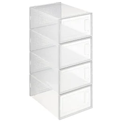 Cajas De Almacenamiento Y Organizadores>Juego De 4 Cajas Apilables P/Zapatos Stack