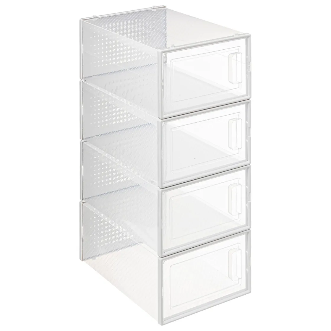 Cajas De Almacenamiento Y Organizadores>Juego De 4 Cajas Apilables P/Zapatos Stack
