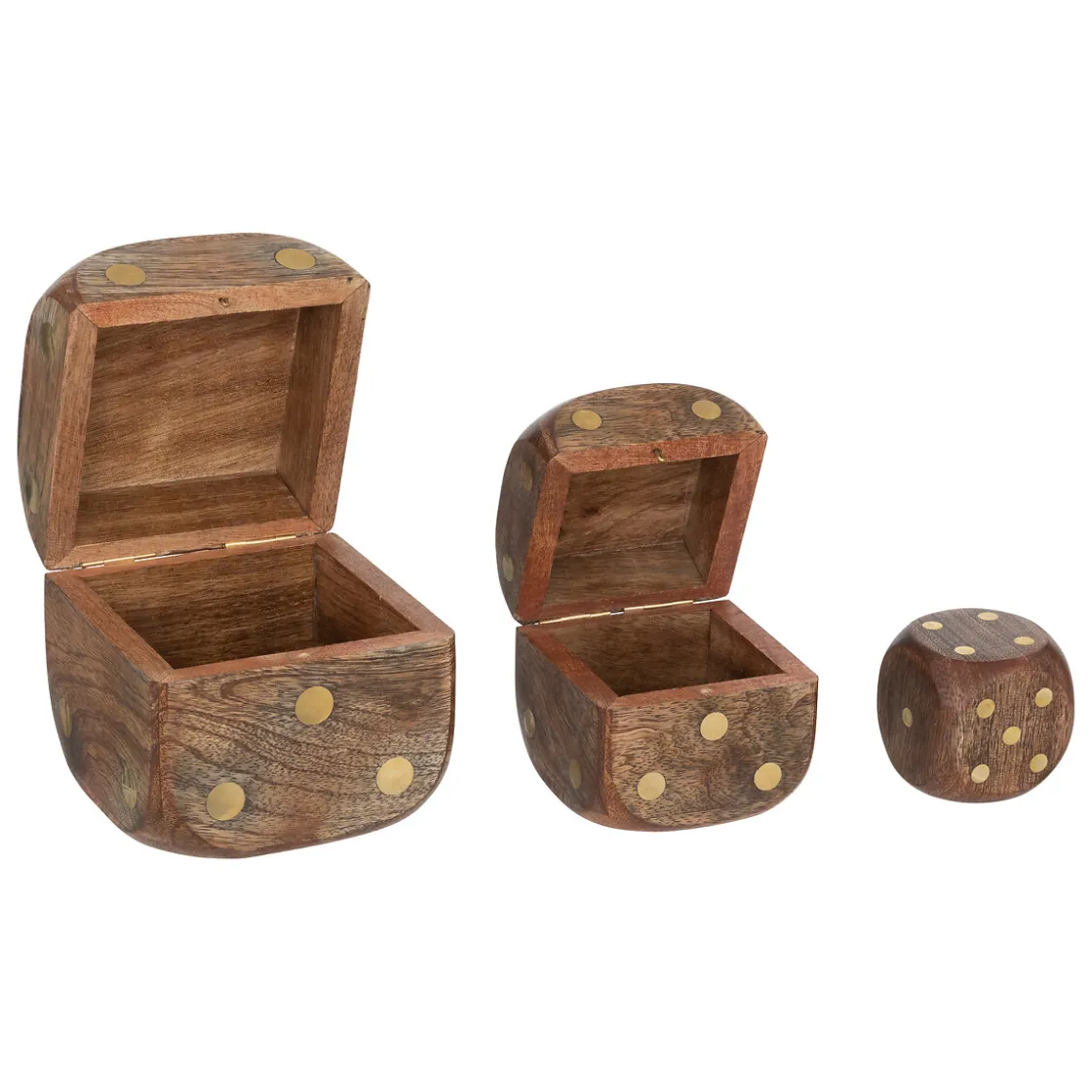 atmosphera Accesorios|Estilo Industrial>Juego de 3 dados decorativos ROGER 10x10cm