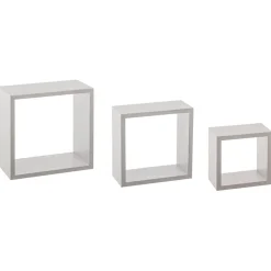 5five Armarios, Estantes Y Estanterías.>Juego De 3 Estantes Cubo Mdf 24/27/30Cm