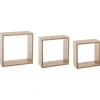 5five Armarios, Estantes Y Estanterías.>Juego De 3 Estantes Cubo Mdf Roble