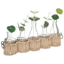 atmosphera Plantas Y Flores Artificiales|Estilo Rústico>Juego De 5 Floreros De Vidrio C/Plantas