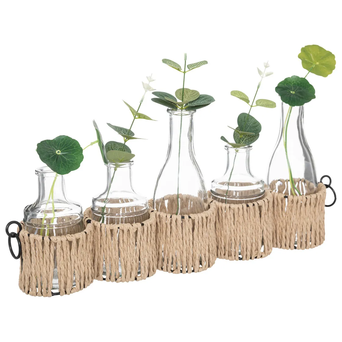 atmosphera Plantas Y Flores Artificiales|Estilo Rústico>Juego De 5 Floreros De Vidrio C/Plantas