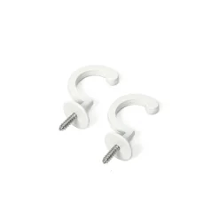 Varillas Y Accesorios>Juego De 2 Ganchos Blancos