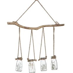 atmosphera Plantas Y Flores Artificiales|Estilo Rústico>Juego De 4 Jarrones Colgantes 53x9x45Cm