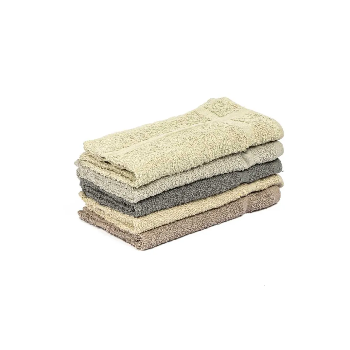 Delantales, Asas Y Paños>Juego De 5 Paños De Cocina Beige Y Gris