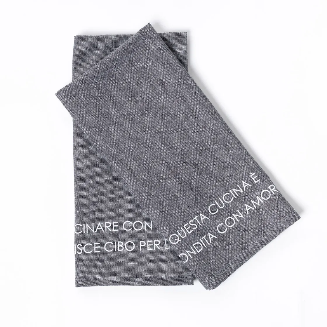 Delantales, Asas Y Paños>Juego de 2 paños de cocina gris oscuro 45x65cm
