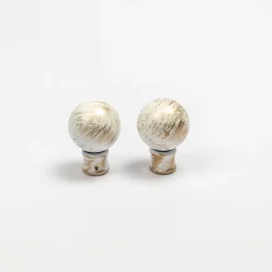 Varillas Y Accesorios>Juego De 2 Remates Boule D20 Blanco