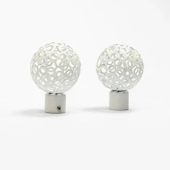 atmosphera Varillas Y Accesorios>Juego De 2 Remates Boule D20 X2 Blanco