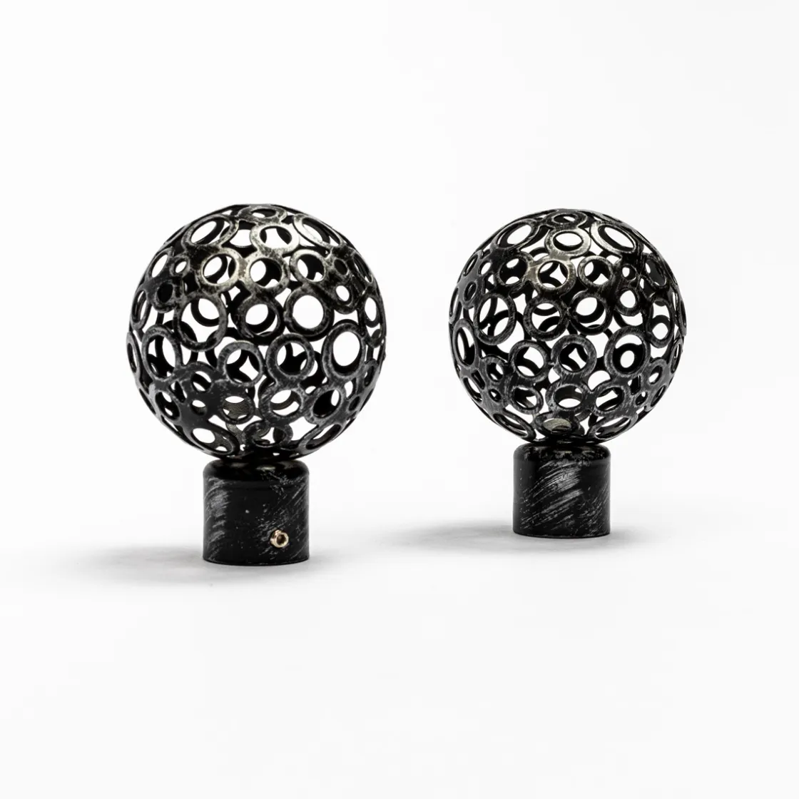 atmosphera Varillas Y Accesorios>Juego De 2 Remates Boule D20 Negro