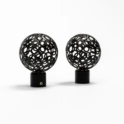 atmosphera Varillas Y Accesorios>Juego De 2 Remates Boule D20 X2 Negro