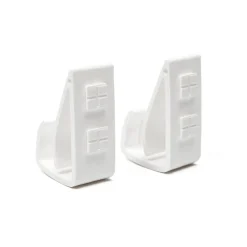 Varillas Y Accesorios>Juego De 2 Soportes Clip De Pvc Blanco