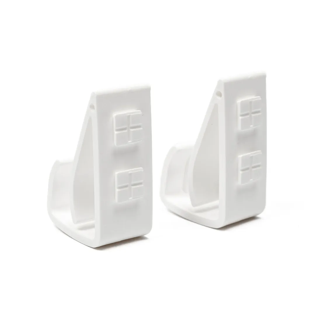 Varillas Y Accesorios>Juego De 2 Soportes Clip De Pvc Blanco