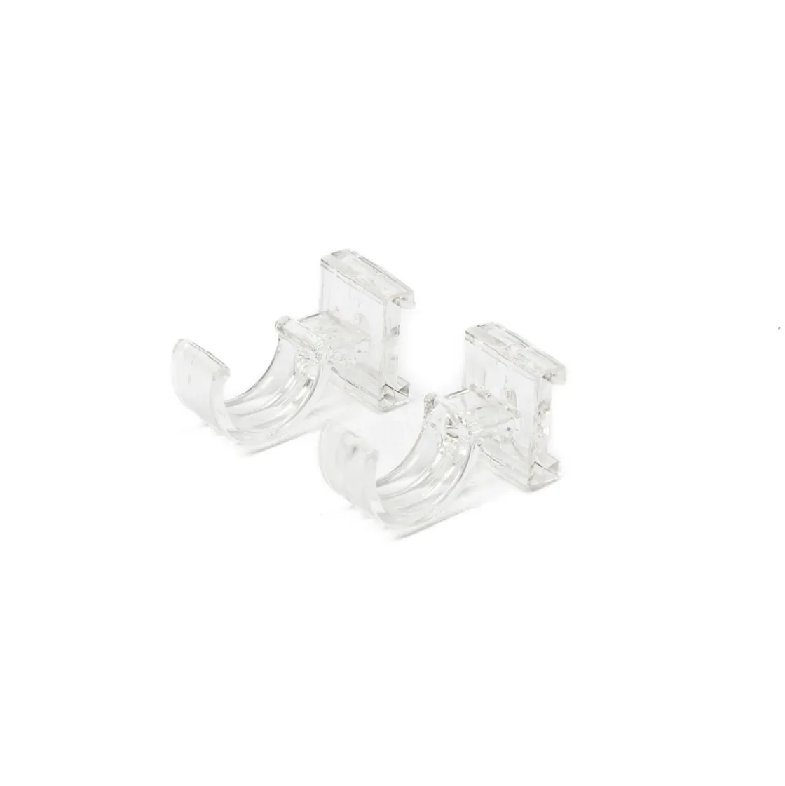 Varillas Y Accesorios>Juego De 2 Soportes Clip De Pvc Blanco