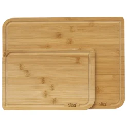 Placas Calefactoras Y Tablas De Cortar>Juego de 2 tablas de bambú
