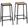 Sillas, Sillones Y Bancos>Juego de 2 taburetes de bar ALIAJ negro