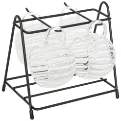 5five Tazas Y Tazones>Juego de 4 tazas con soporte 18cl