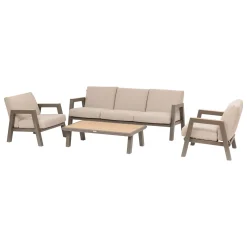hespéride Conjuntos De Jardín>Juego de jardín AXIOME praliné beige 5 plazas