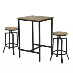 hôma Mesas Para Comer>Juego de mesa bar con 2 taburetes