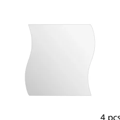 atmosphera Espejos>Juego 4Espejos Adhesivos Ondulados 20x20