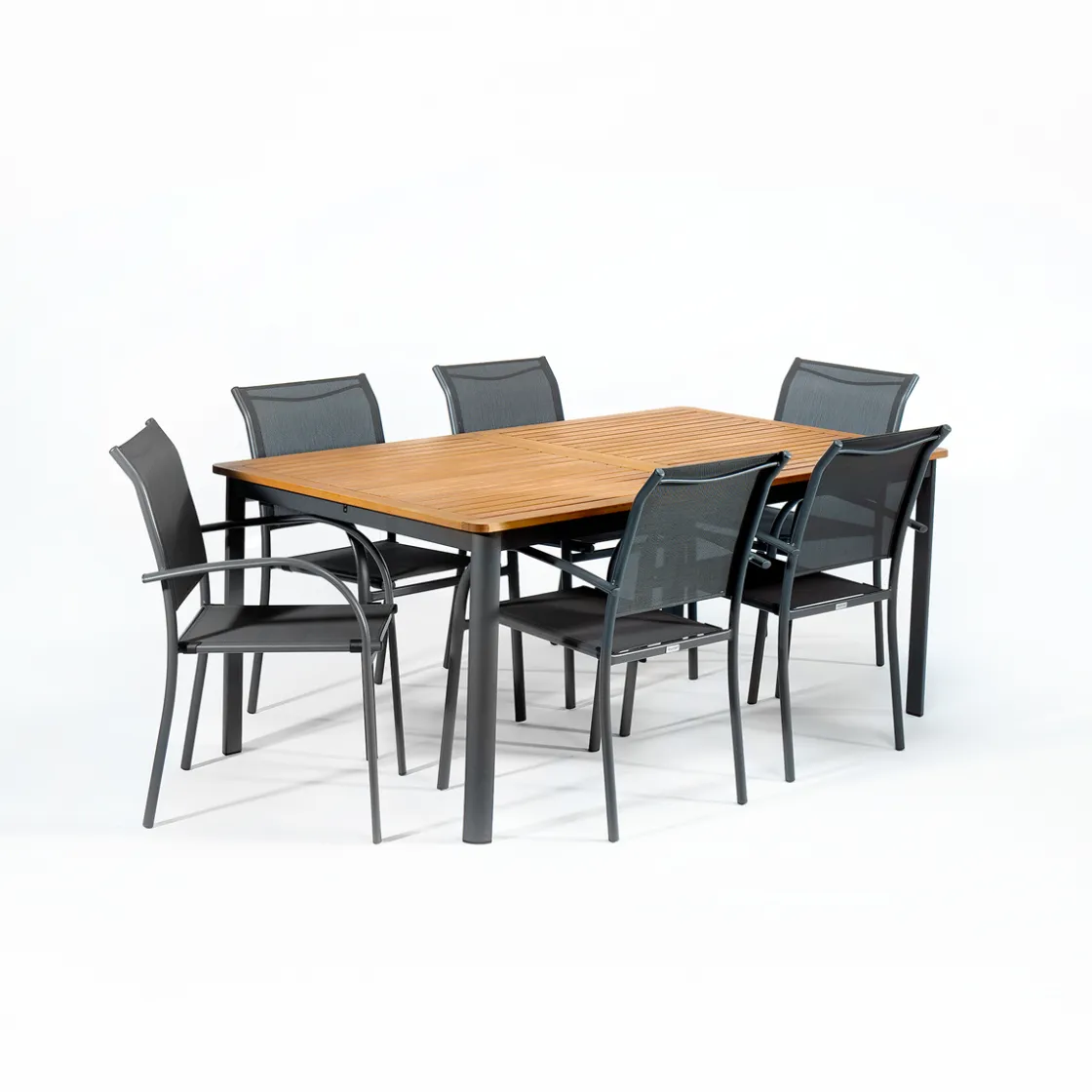 hespéride Mesas De Jardín>Juego mesa FIELDFARE extensible y 6 sillas PIAZZA