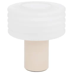 atmosphera Lámparas De Mesa>Lámpara de mesa ASTI beige 36x32cm