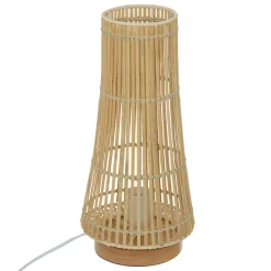 atmosphera Lámparas De Mesa|Estilo Oriental>Lámpara De Mesa Bambú Beige Mahe