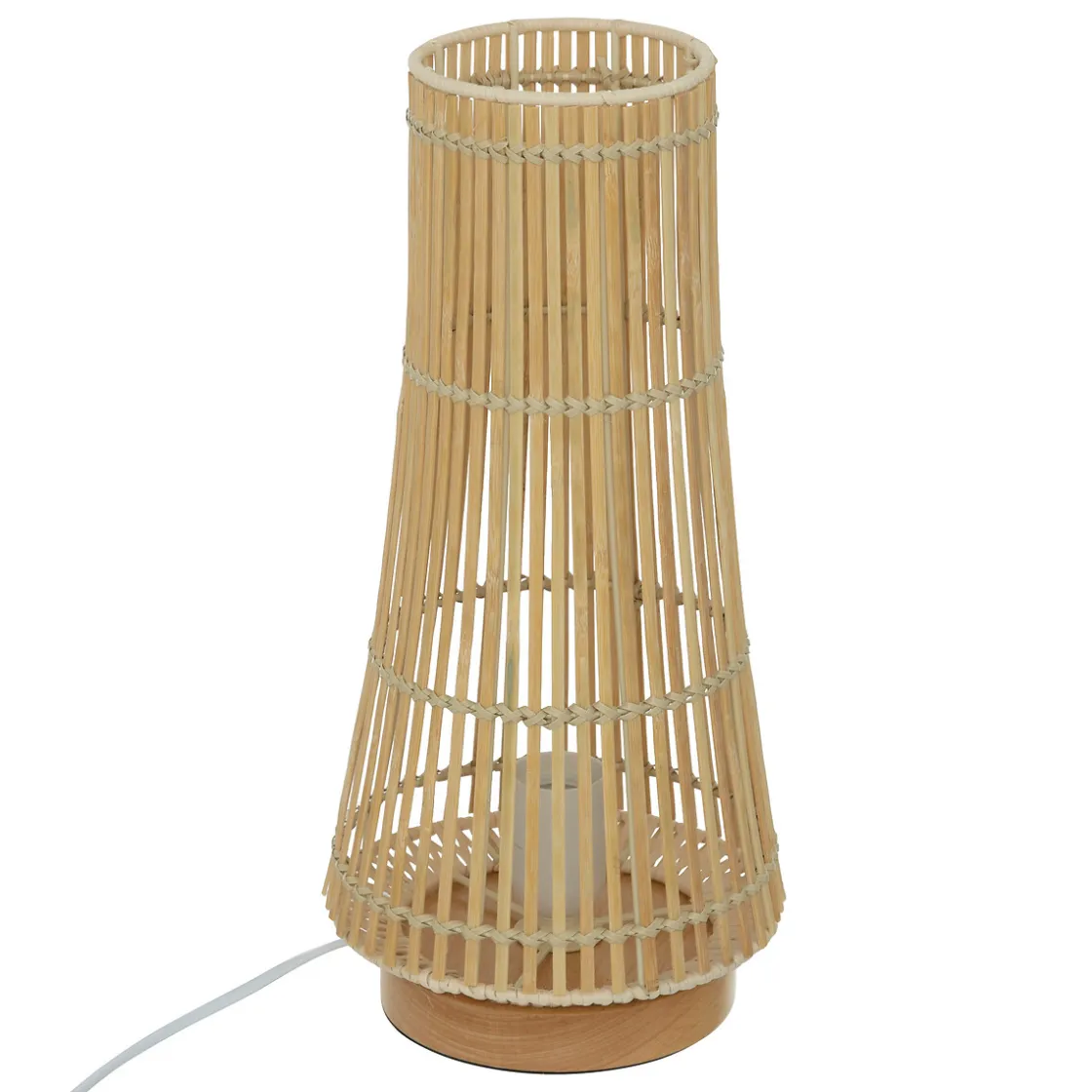 atmosphera Lámparas De Mesa|Estilo Oriental>Lámpara De Mesa Bambú Beige Mahe