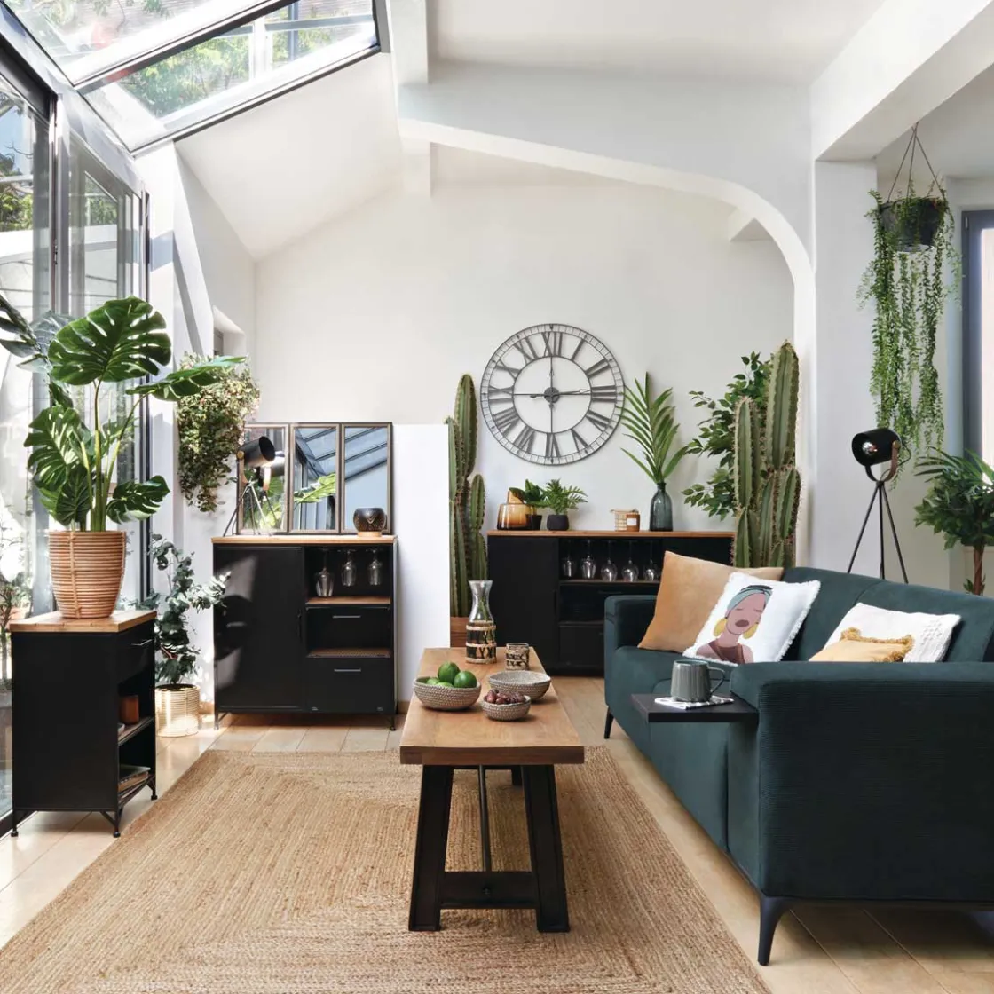 atmosphera Lámparas De Mesa|Estilo Industrial>Lámpara de mesa BIL negra de metal con trípode