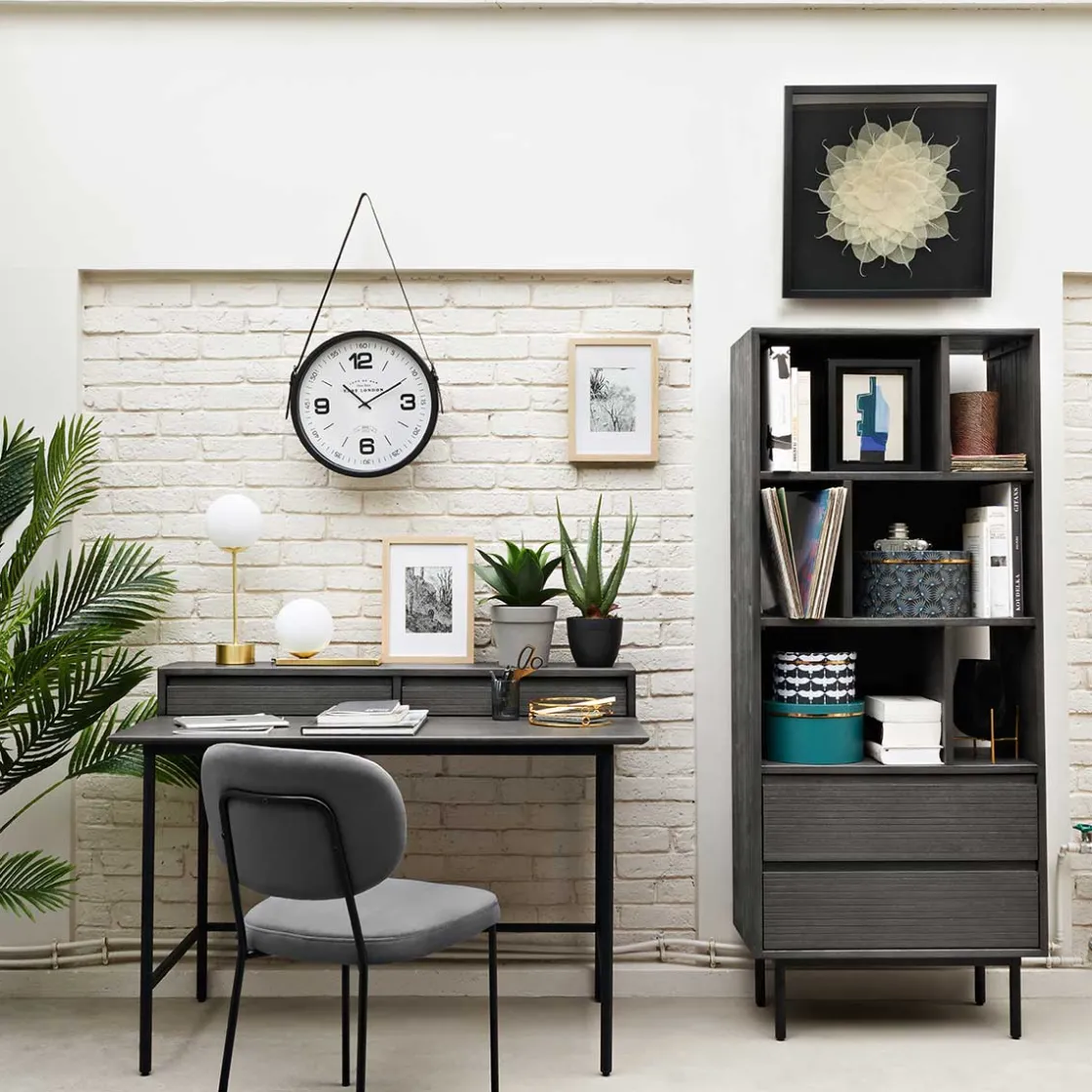 atmosphera Lámparas De Mesa|Estilo Contemporaneo>Lámpara De Mesa Bola De Vidrio 15x43Cm