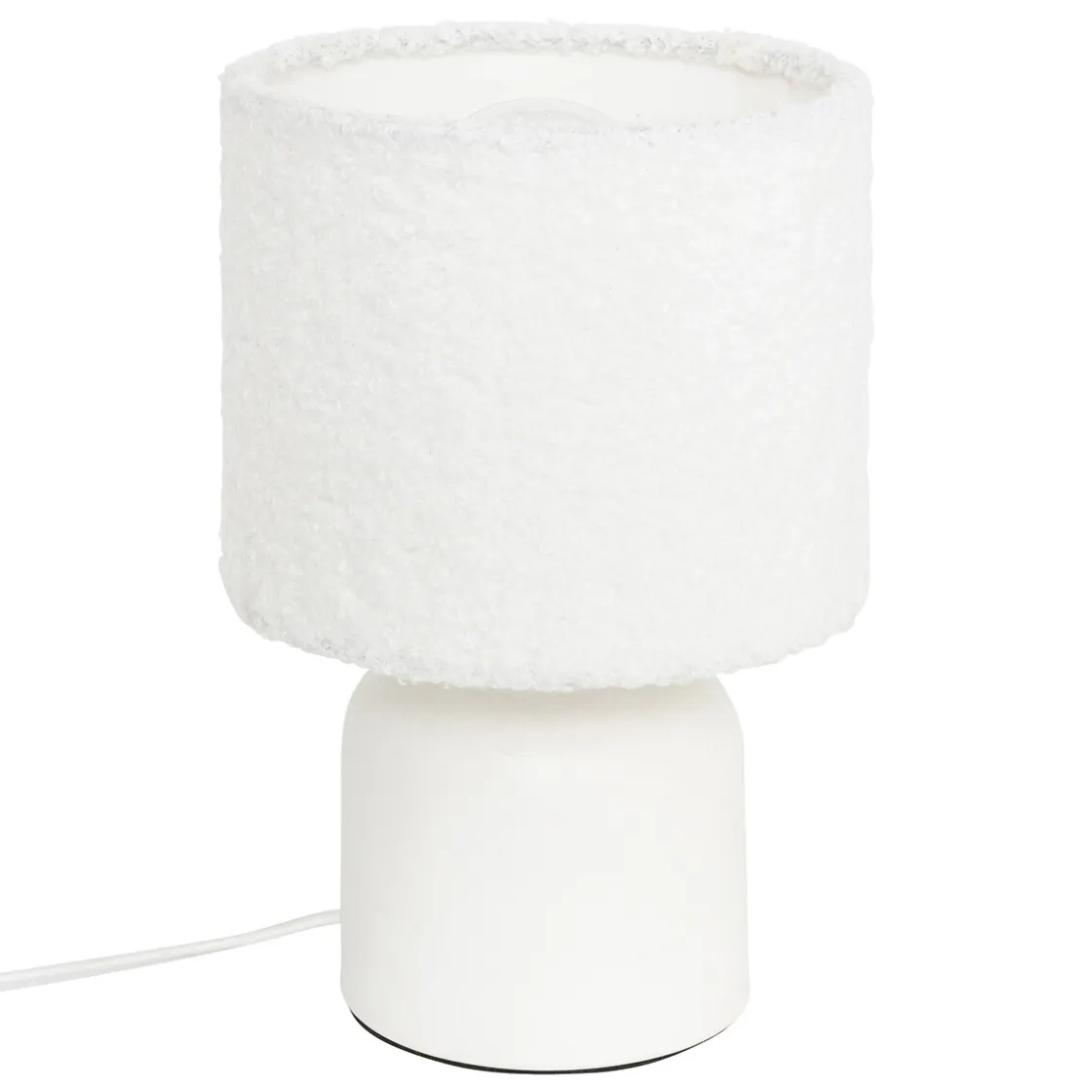 atmosphera Lámparas De Mesa|Estilo Étnico>Lámpara De Mesa Bona Con Pantalla De Piel Bouclé