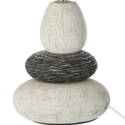 atmosphera Lámparas De Mesa>Lámpara De Mesa Clary 3 Piedras 33Cm