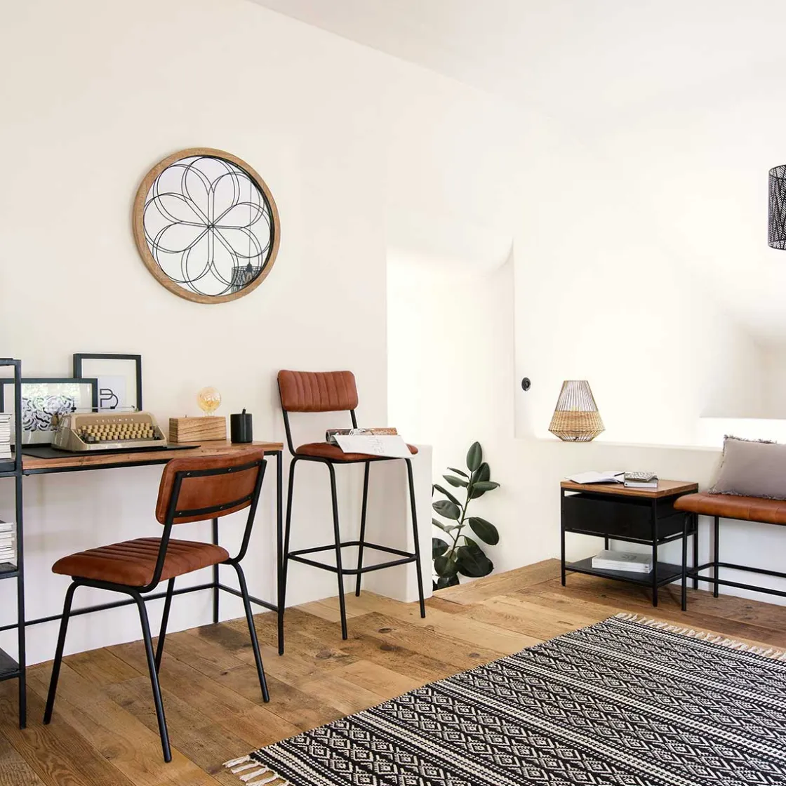 atmosphera Lámparas De Mesa|Estilo Industrial>Lámpara De Mesa De Madera 20x8.3x8.8Cm