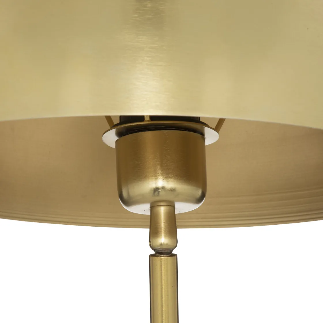 atmosphera Lámparas De Mesa>Lámpara De Mesa De Metal Dorada Con Base De Mármol