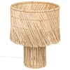 atmosphera Lámparas De Mesa|Estilo Étnico>Lámpara De Mesa De Rafia Beige Yoni