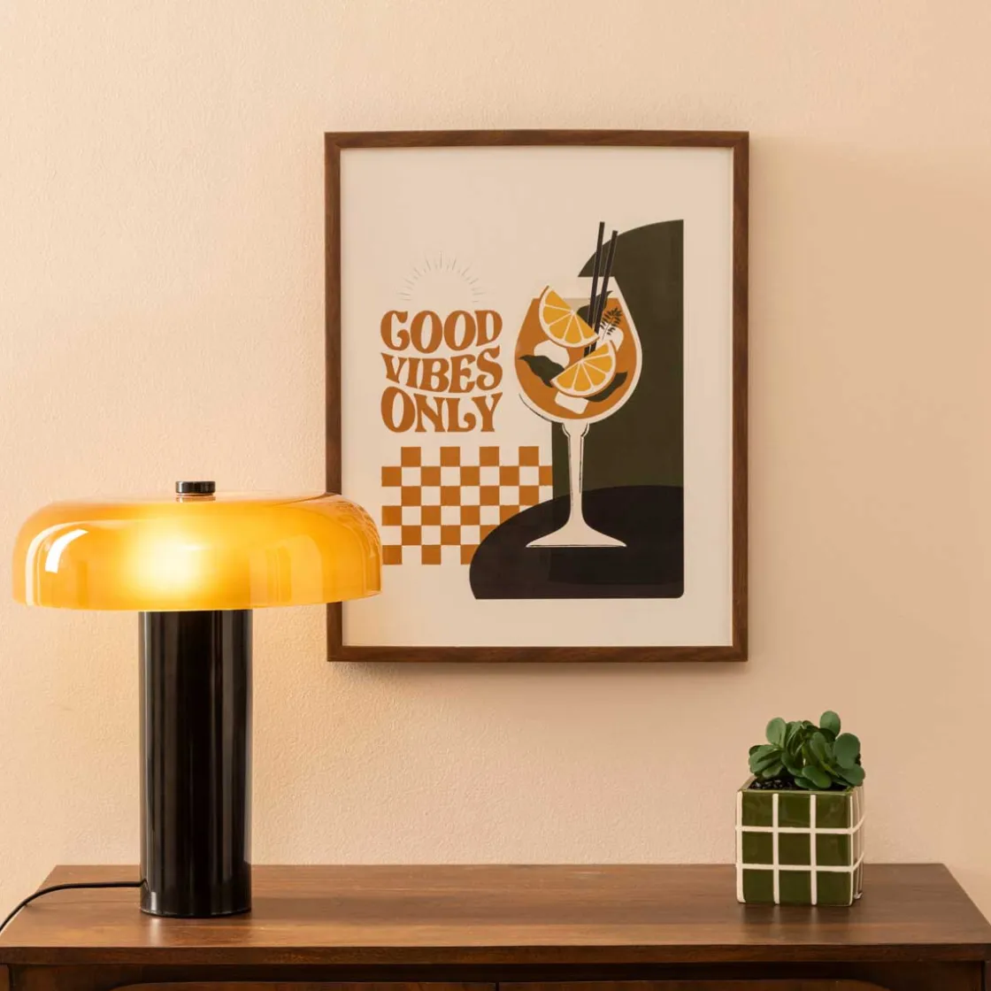 atmosphera Lámparas De Mesa|Estilo Industrial>Lámpara de mesa de vidrio JODY