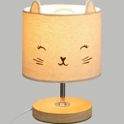 atmosphera4kids Iluminación>Lámpara De Mesa Deco Gato Gris