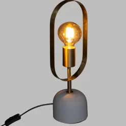 atmosphera Lámparas De Mesa|Estilo Industrial>Lámpara De Mesa Dorada 44Cm