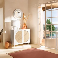 atmosphera Lámparas De Mesa|Estilo Rústico>Lámpara De Mesa Eira Blanca