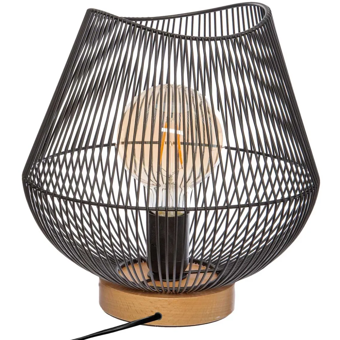 atmosphera Lámparas De Mesa>Lámpara De Mesa Jena Metal Negro 28Cm