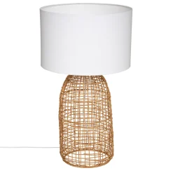 atmosphera Lámparas De Mesa>Lámpara De Mesa Karla De Ratán 55Cm